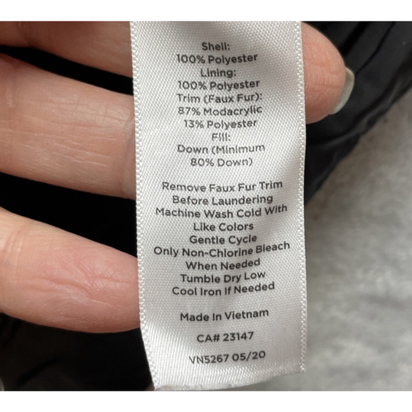 Talbots‎ Down Filled Quilted Puffer Vest Jacket Womens L Black Zip Pockets - Picture 5 of 7